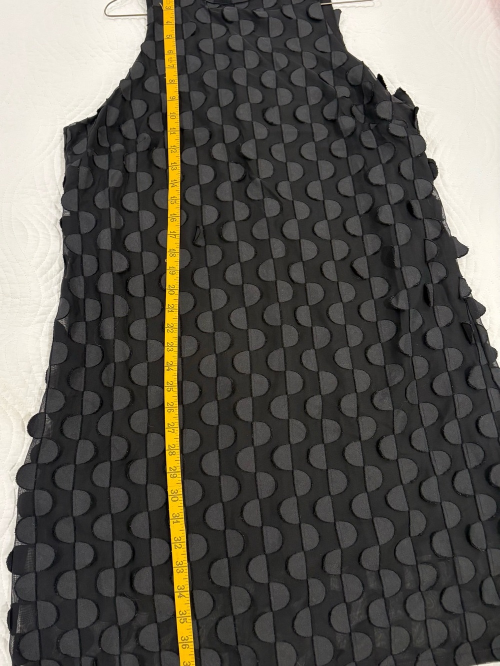 Black Sleeveless Polka-Dot Midi Dress - Picture 6 of 7